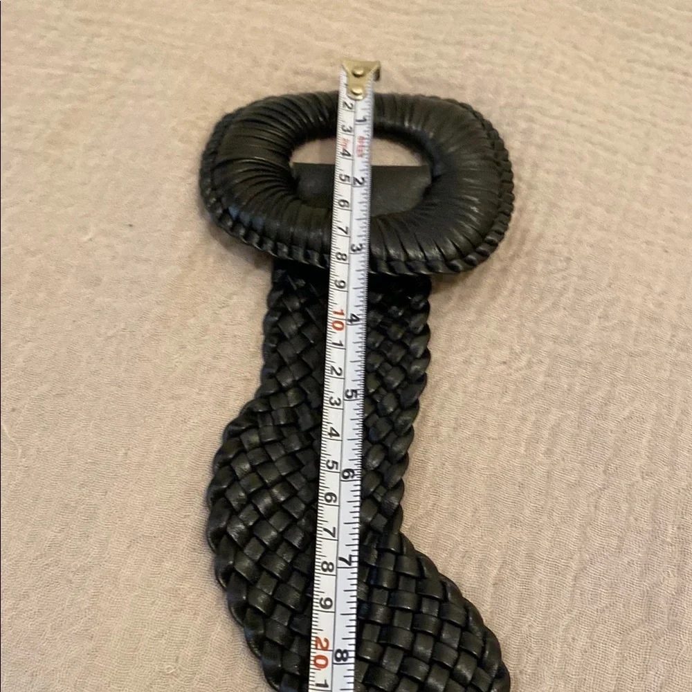 ANIMALE Elegant Black Woven Belt. Size P